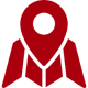 Simple red navigation pin graphic
