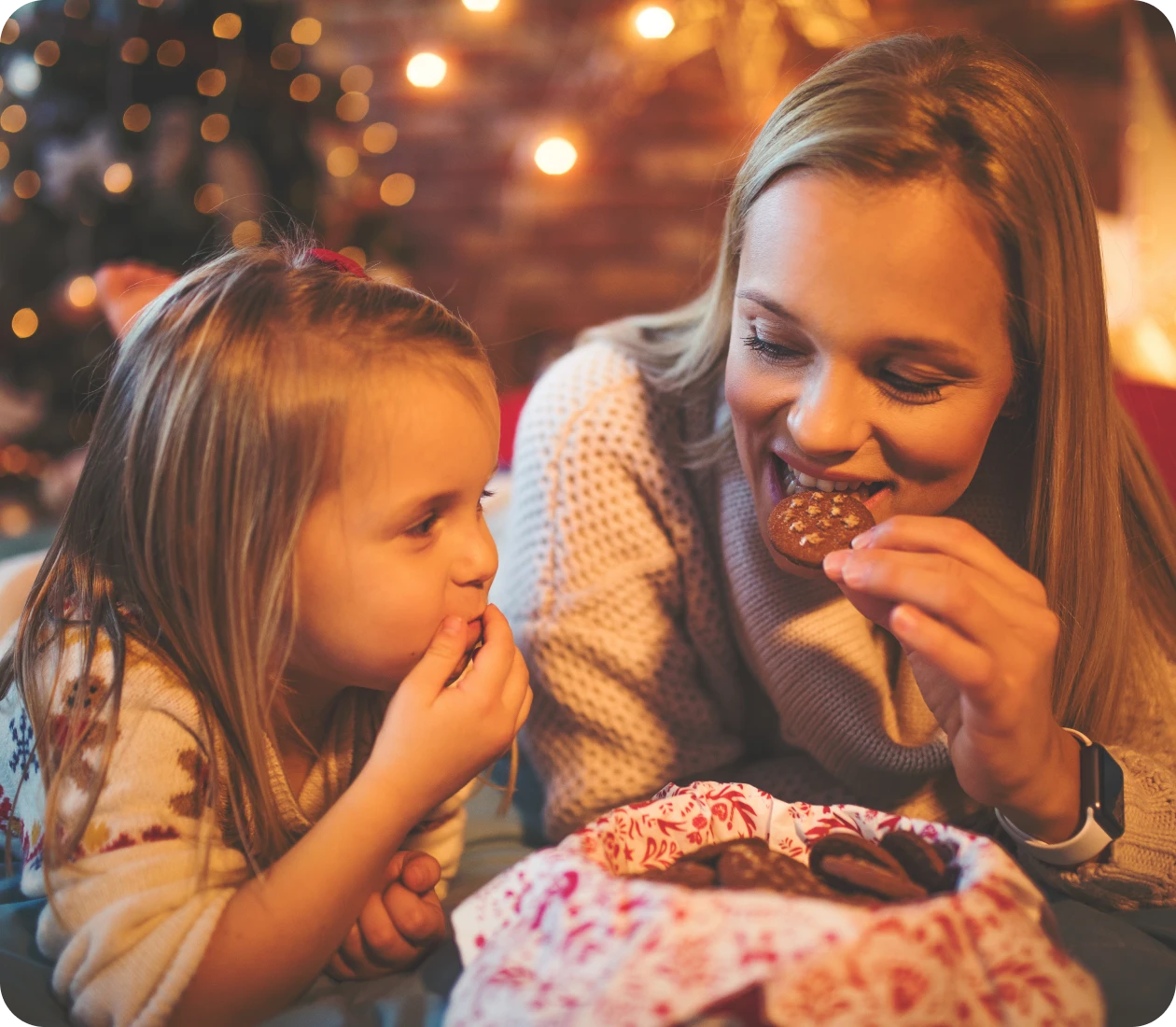 Cozy evening with sweets and smiles