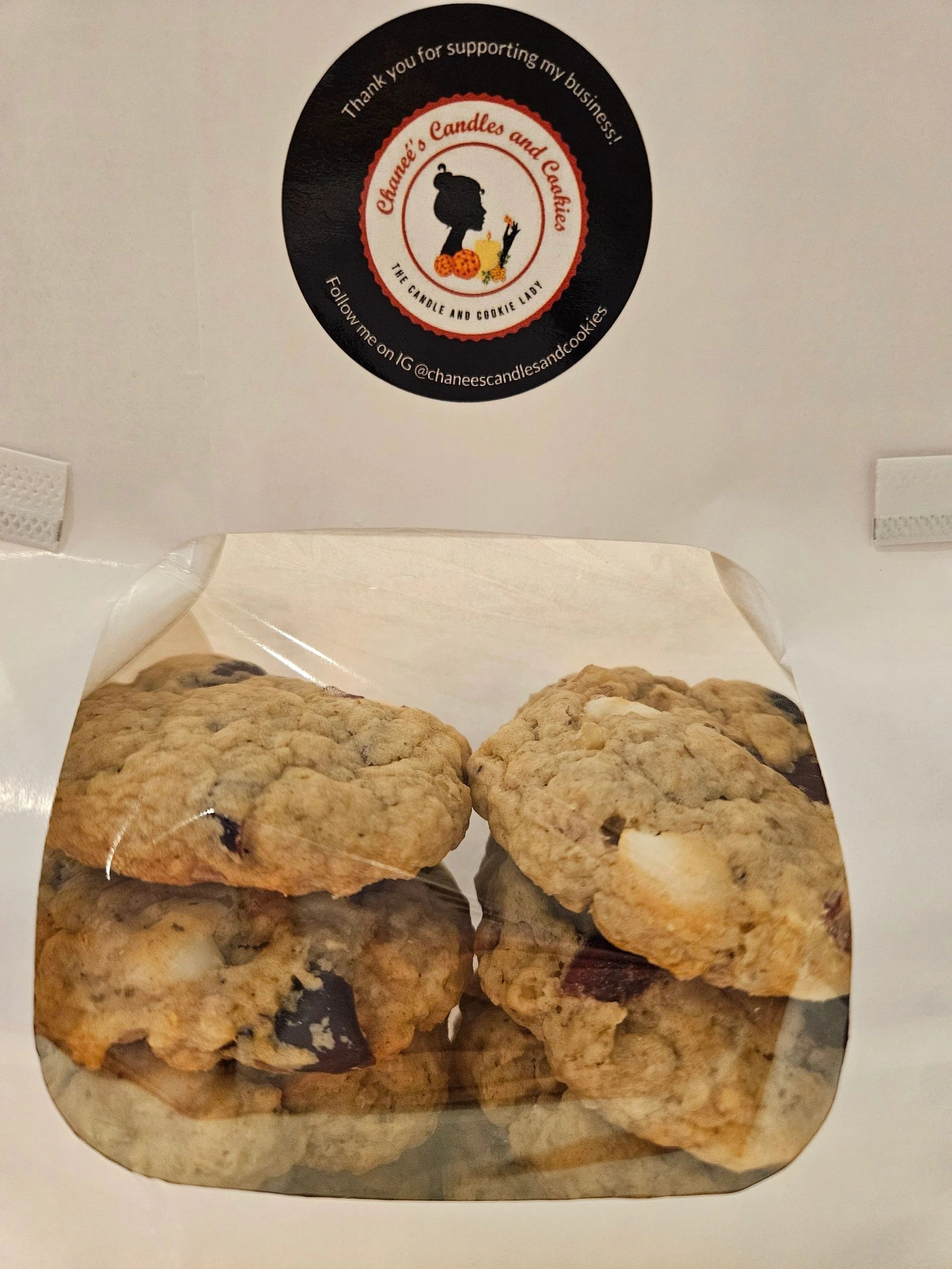 Chocolate chip cookies in a bag