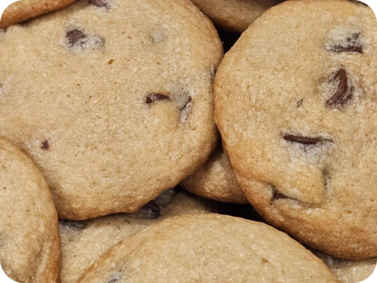Homemade cookies with chocolate chips