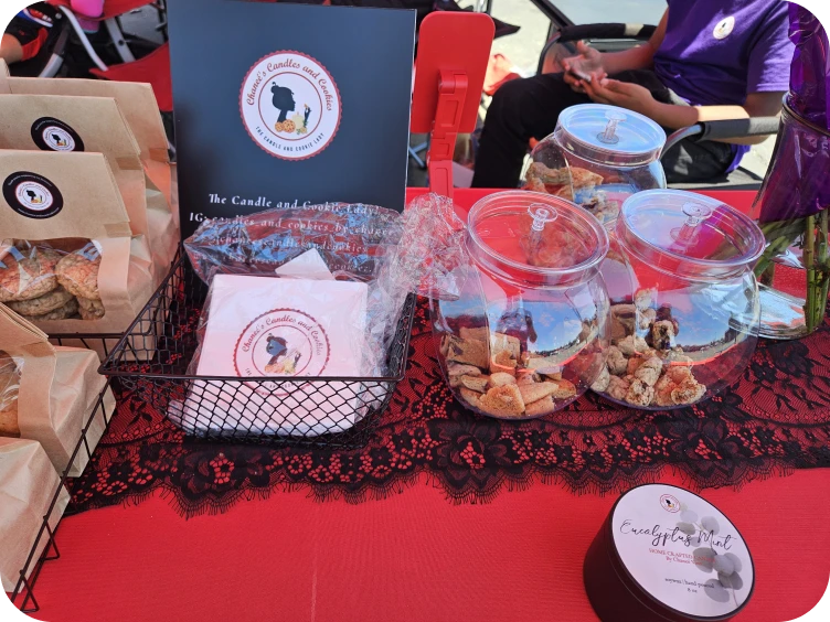 Assorted cookies in glass jars